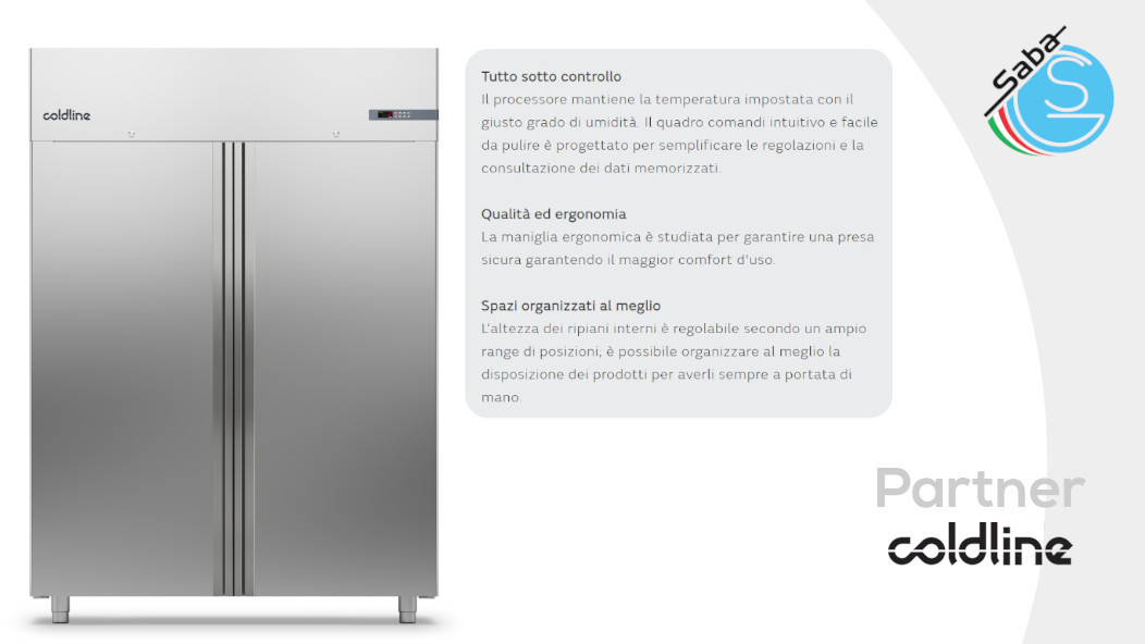 PRODOTTO/I: Armadio frigorifero Master 1200 lt -2°+8°C A120/2M COLDLINE