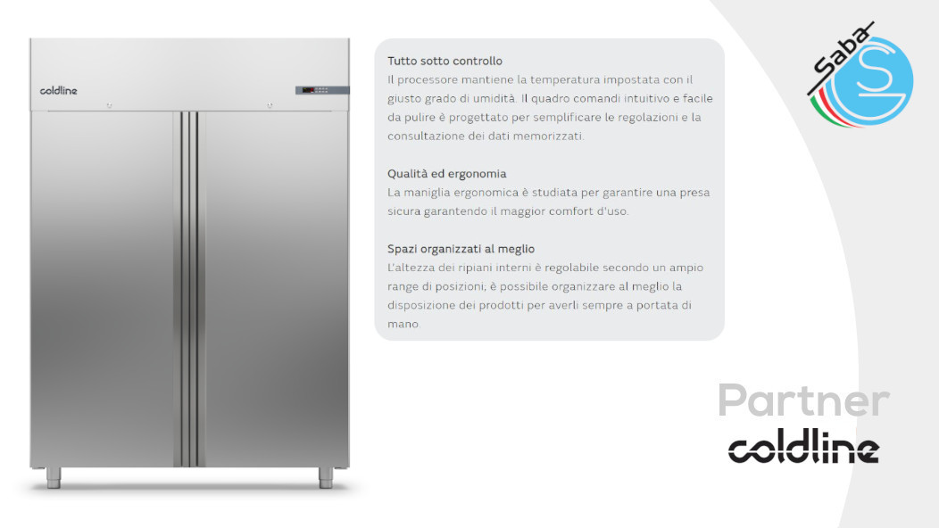 PRODOTTO/I: Armadio freezer Master 1400 lt -18°-22°C A140/2B COLDLINE