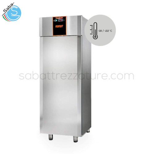 Armadio refrigerato negativo PERFEKT 700 TECNODOM - Capacità : 700 litri - Temperatura di esercizio: -18 / -22 °C - Tipologia di refrigerazione: ventilata - Dimensione: L71xP80xH203/210 cm - Alimentazione : 230 V.